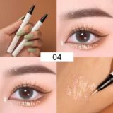 Diamante brilho olho forro lápis maquiagem dos olhos highlighter à prova dhighágua pérola branco clarear silkworm sombra líquido delineador caneta - Image 2