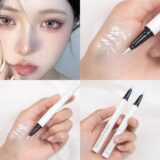 Diamante brilho olho forro lápis maquiagem dos olhos highlighter à prova dhighágua pérola branco clarear silkworm sombra líquido delineador caneta