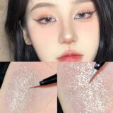 Diamante brilho olho forro lápis maquiagem dos olhos highlighter à prova dhighágua pérola branco clarear silkworm sombra líquido delineador caneta - Image 8