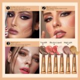 QIBEST-Blush Líquido De Pêssego Rosa, Blush Fosco De Veludo, Pigmento De Rosto Vara, Creme Natural Durável, Bochecha Tint Blush, Maquiagem - Image 2