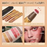 QIBEST-Blush Líquido De Pêssego Rosa, Blush Fosco De Veludo, Pigmento De Rosto Vara, Creme Natural Durável, Bochecha Tint Blush, Maquiagem - Image 12