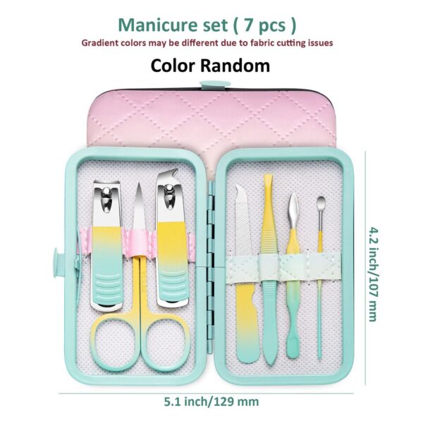 Conjunto profissional de manicure e pedicure, cortadores de unhas, ferramentas de aço de alta qualidade, cores gradiente, novo, 7-18pcs - Image 8