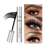 Qibest preto rímel cílios rímel 4d silky cílios alongamento cílios maquiagem à prova d'água volume olho cosméticos