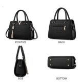 Bolsa de Ombro de Couro para Mulheres, Crocodile Handbag, V Letters Designer, Grande Capacidade, Alta Qualidade, Senhoras - Image 4