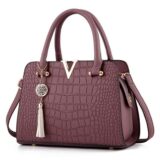 Bolsa de Ombro de Couro para Mulheres, Crocodile Handbag, V Letters Designer, Grande Capacidade, Alta Qualidade, Senhoras - Image 8
