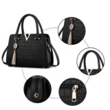 Bolsa de Ombro de Couro para Mulheres, Crocodile Handbag, V Letters Designer, Grande Capacidade, Alta Qualidade, Senhoras - Image 5