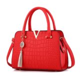 Bolsa de Ombro de Couro para Mulheres, Crocodile Handbag, V Letters Designer, Grande Capacidade, Alta Qualidade, Senhoras - Image 10