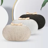 Bolsa de festa noturna de ombro, strass elegantes, forma de ovo, embreagem de banquete