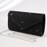 Bolsa de noite com envelope glitter feminino, bolsas de ombro femininas, bolsa longa prateada brilhante, garras femininas para festa de casamento, - Image 8